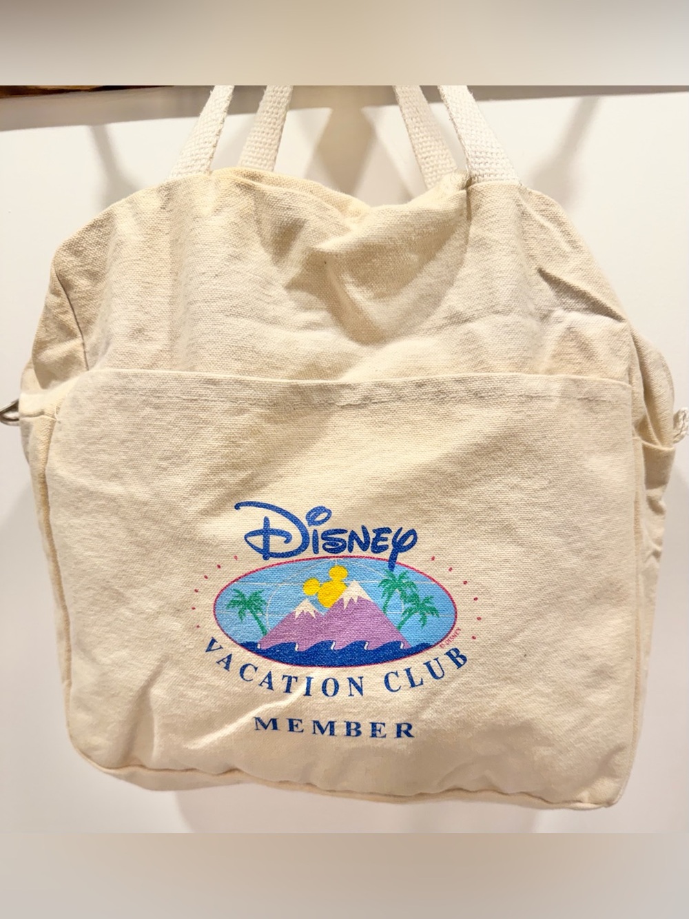 DISNEY DVC Members Canvas Tote Bag Purse Mickey Mouse